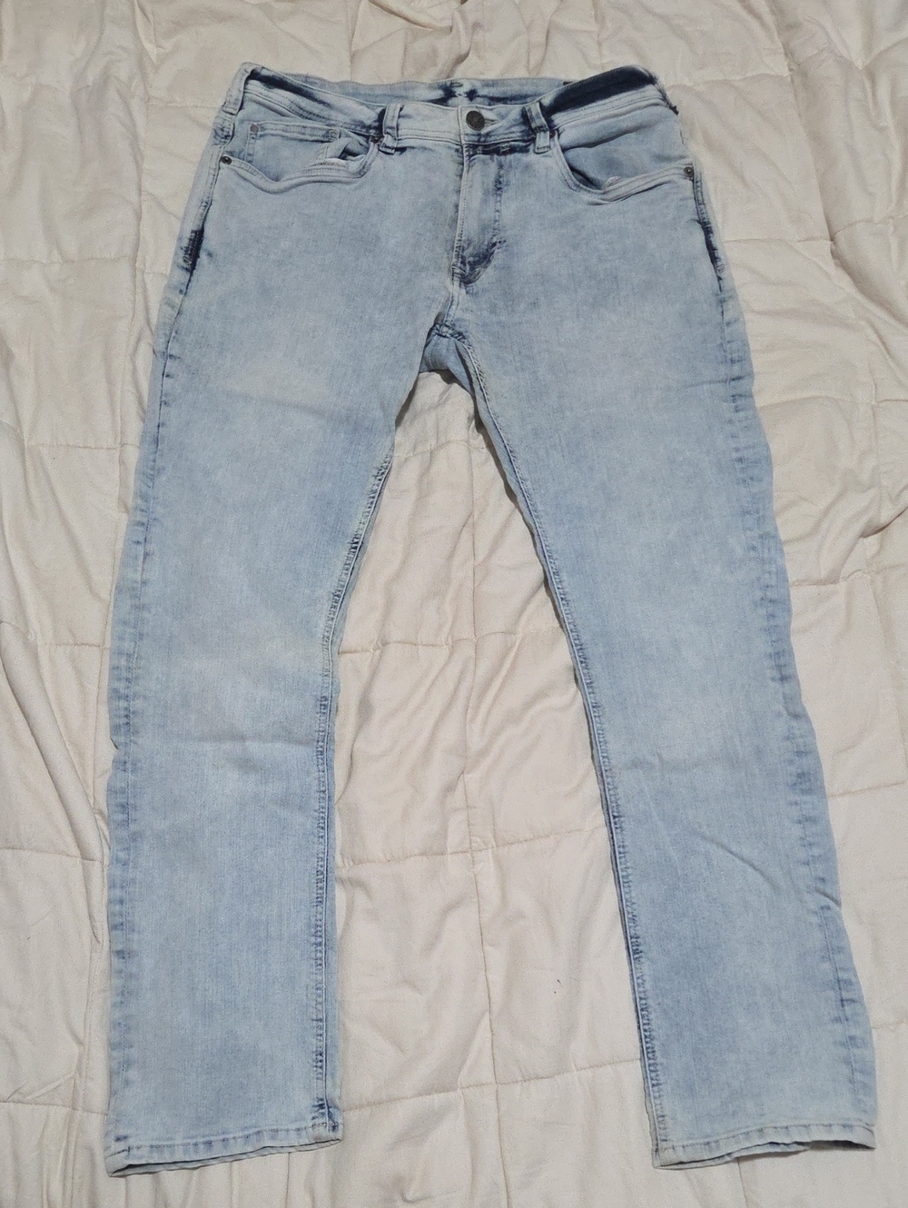 Buffalo David Bitton Light Blue Super Skinny Stretch Men's Jeans W34 x L30